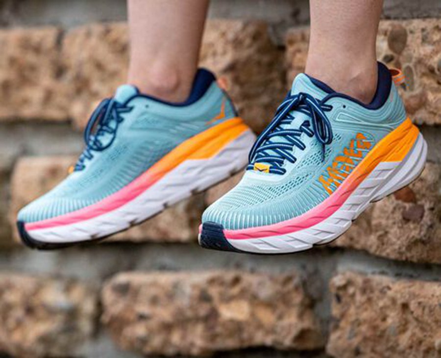 Hoka One One Løbesko Dame - Bondi 7 - Blå - 256840REY